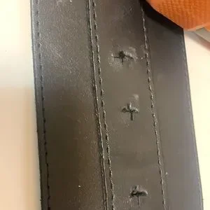 CUIR VERITABLE 35”. MADE IN FRANCE  BLACK LEA.BELT CUIR VERITABLE | Accessories | Cuir Veritable 35 Made In  main image 3